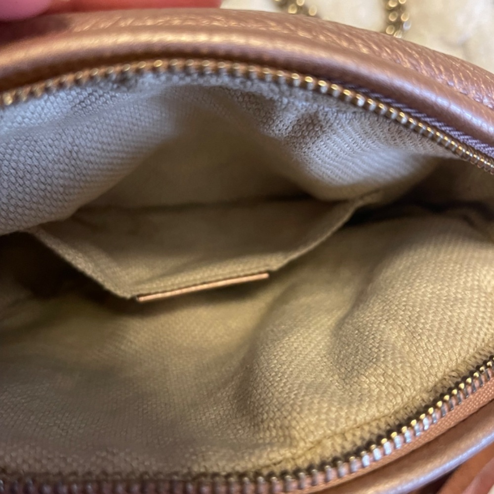 Gucci Soho Disco round Small Crossbody Bag - Metallic Rose Gold Authentic - Picture 7 of 12